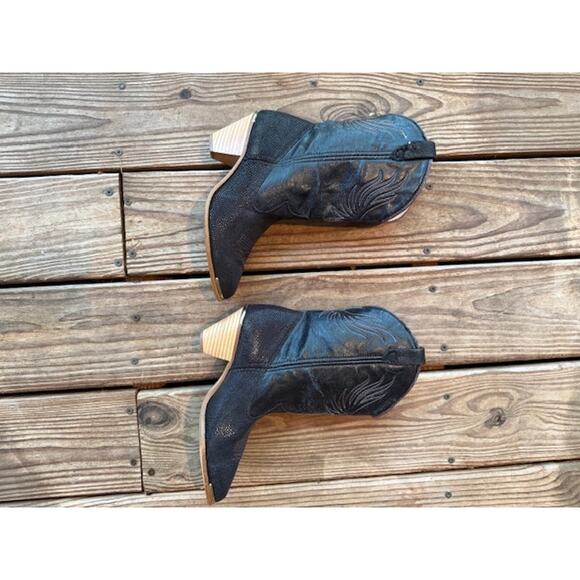 Vintage Dingo Phoenix Black Cowboy Boots Size 7 - Picture 8 of 13